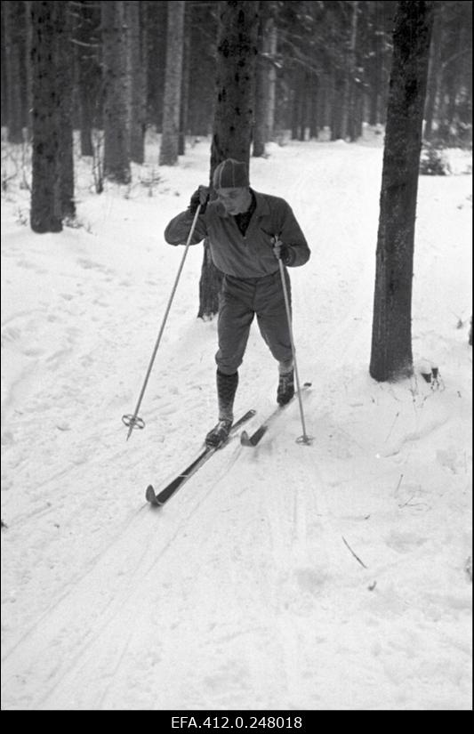 NSV Liidu suusatamise meistrivõistluste ajal Otepääl.