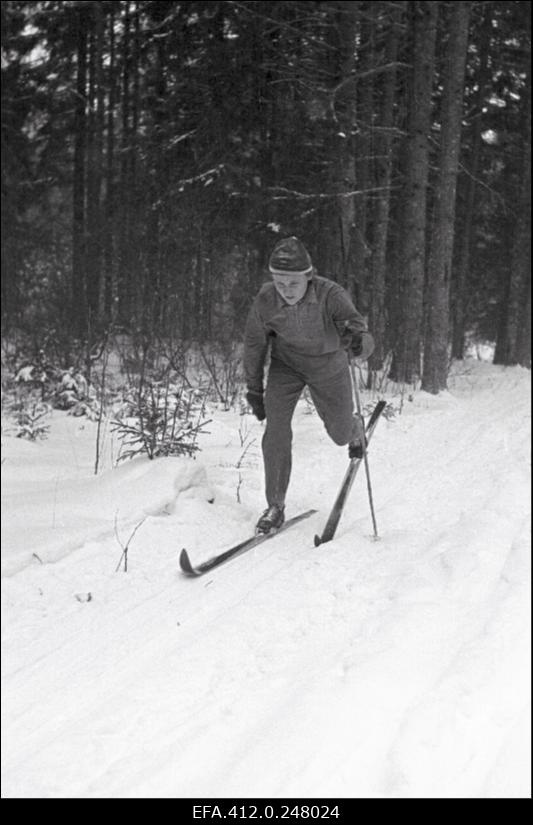 NSV Liidu suusatamise meistrivõistluste ajal Otepääl.