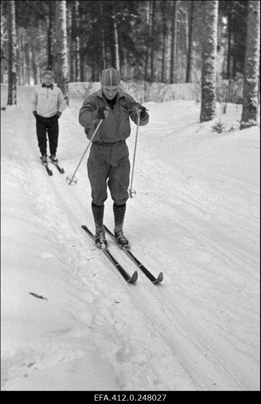 NSV Liidu suusatamise meistrivõistluste ajal Otepääl.