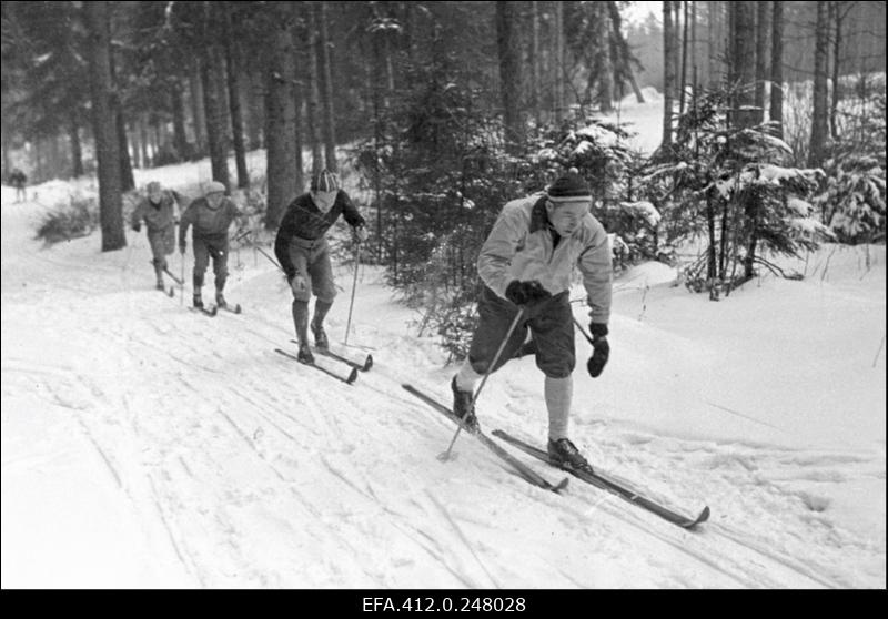 NSV Liidu suusatamise meistrivõistluste ajal Otepääl.