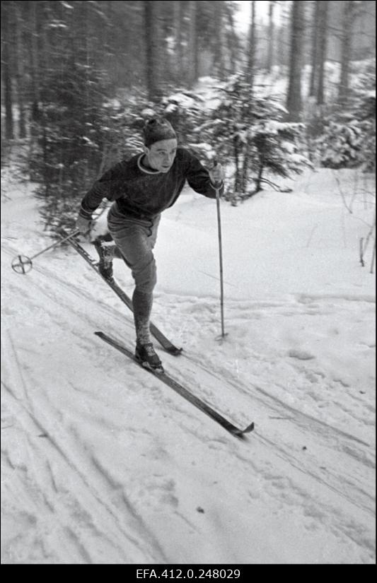 NSV Liidu suusatamise meistrivõistluste ajal Otepääl.