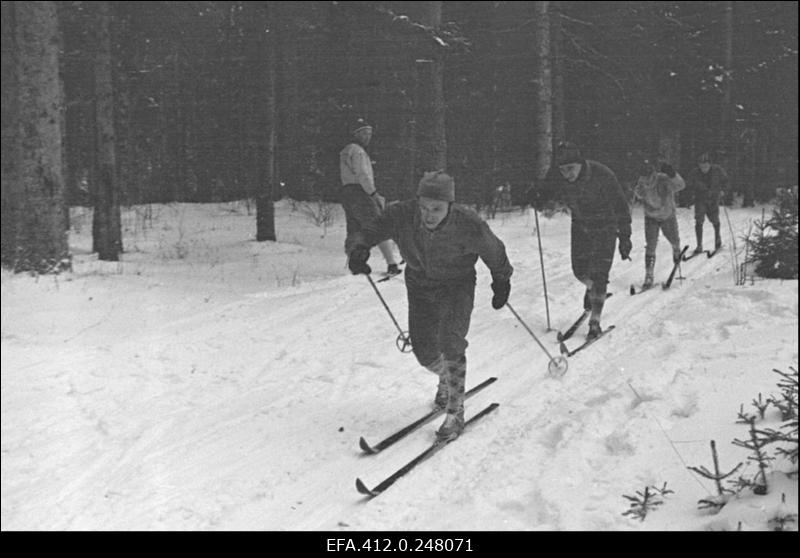 NSV Liidu suusatamise meistrivõistluste ajal Otepääl.