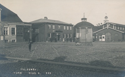 foto, Viljandi, turuplats, teemaja, u 1902, foto J. Riet  duplicate photo