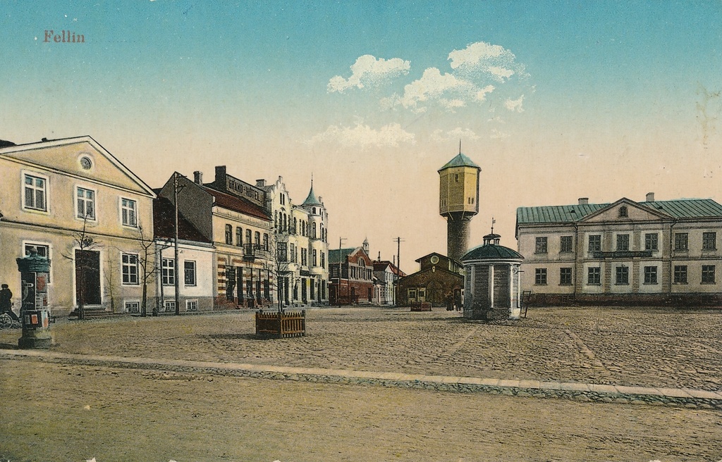 koloreeritud postkaart Turuplats