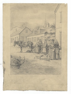 Zur Mühlen, Rudolf v. "Shop on Tartu Street"  duplicate photo
