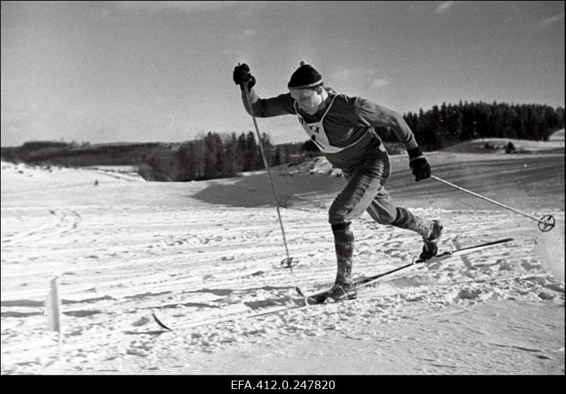 NSV Liidu suusatamise meistrivõistluste ajal Otepääl.