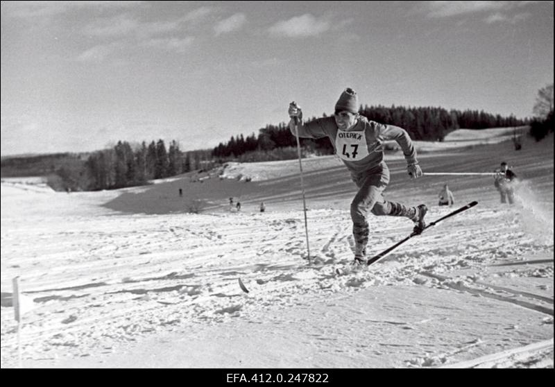 NSV Liidu suusatamise meistrivõistluste ajal Otepääl.