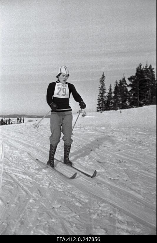 NSV Liidu suusatamise meistrivõistluste ajal Otepääl.