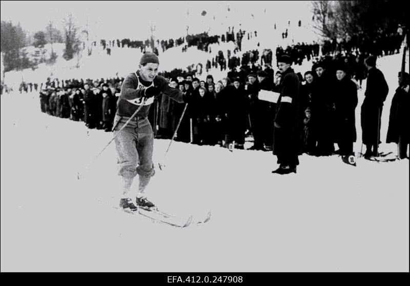 NSV Liidu suusatamise meistrivõistluste ajal Otepääl.