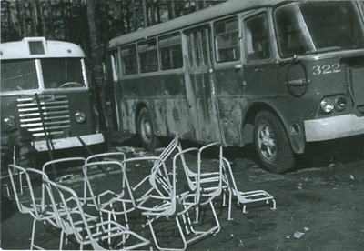 Foto. Autobussid Palivere EMT territooriumil 1970.a.  similar photo