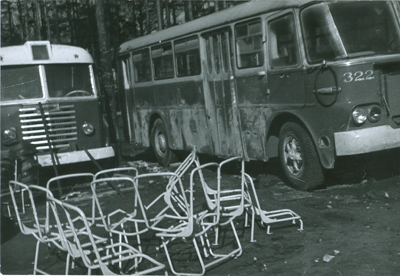 Foto. Autobussid Palivere EMT territooriumil 1970.a.