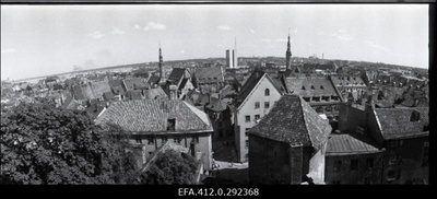 Panoraamid: 1. Vanalinn Toompealt. 2. Hotell "Viru". 3. Tornide Väljak. 4. Kirjanike Maja. 5. Tervishoiu Ministeerium. 6. Niguliste tänav.  similar photo