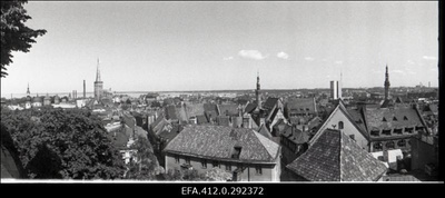 Panoraamid: 1. Vanalinn Toompealt. 2. Hotell "Viru". 3. Tornide Väljak. 4. Kirjanike Maja. 5. Tervishoiu Ministeerium. 6. Niguliste tänav.  similar photo