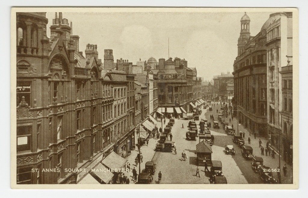 Inglismaa. Manchester. Vaade St. Ann´ei väljakule