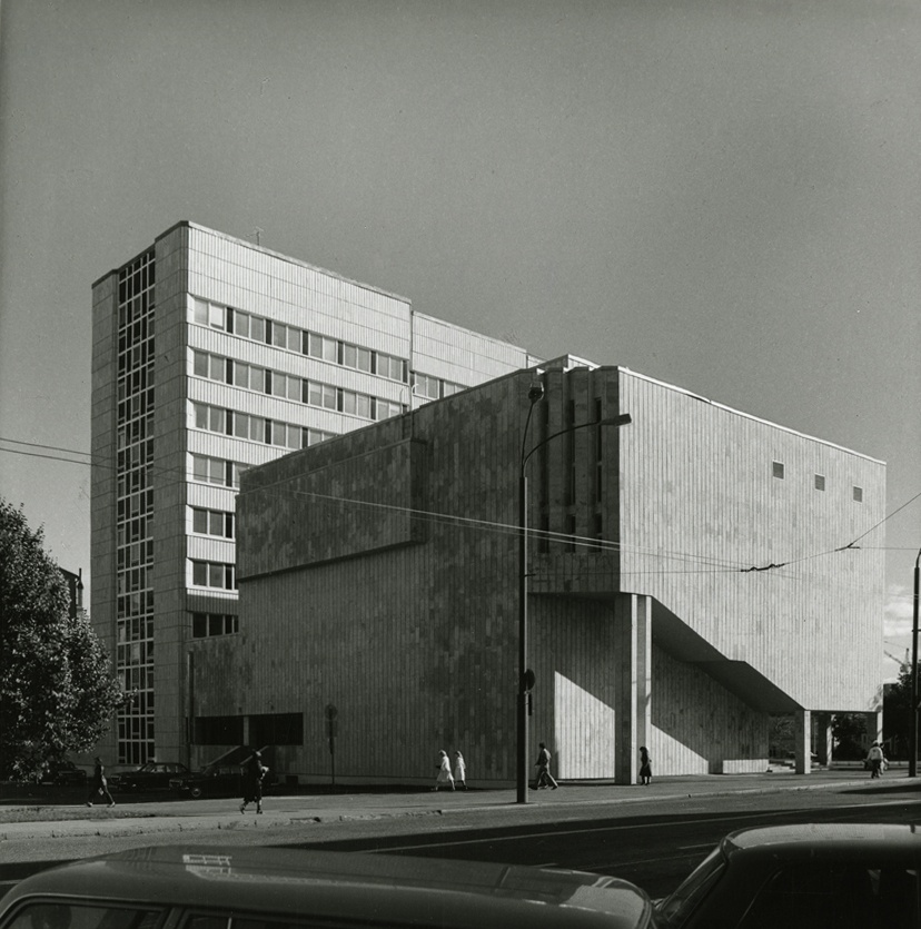 Ametiühingute maja, vaade. Arhitekt Henno Sepmann