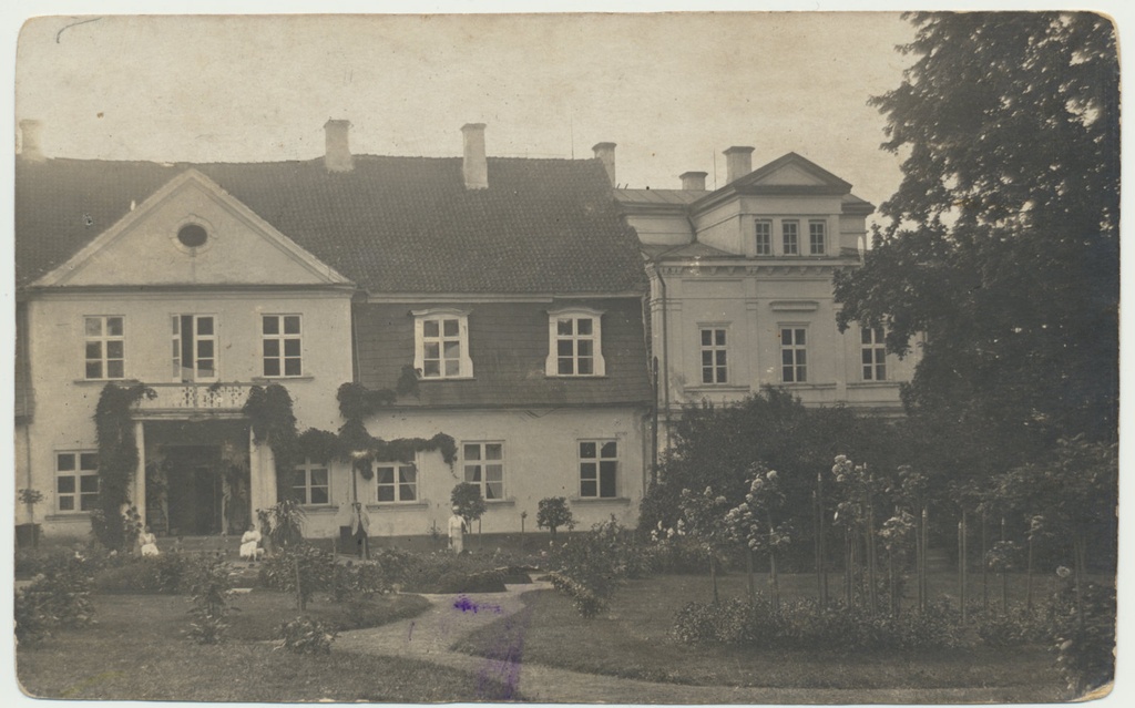 foto, Viljandimaa, Abja mõisa peahoone, tagakülg, u 1910