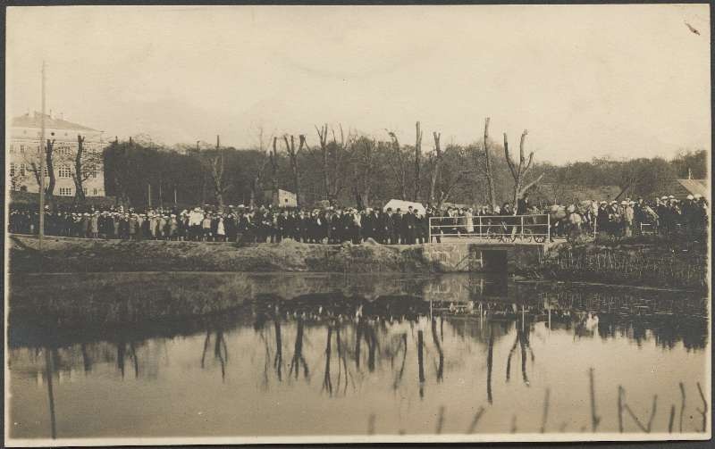 fotopostkaart, Viljandi, Vaksali tn harutee, Johannes Muinaste matuserong, 28.06.1932