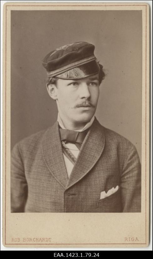 Arwed von Ungern-Sternberg arvatavasti üliõpilaskorporatsiooni Fraternitas Baltica teklis, portreefoto