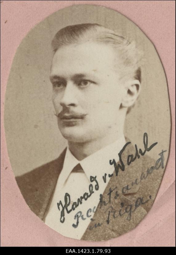 Harald von Wahl, portreefoto