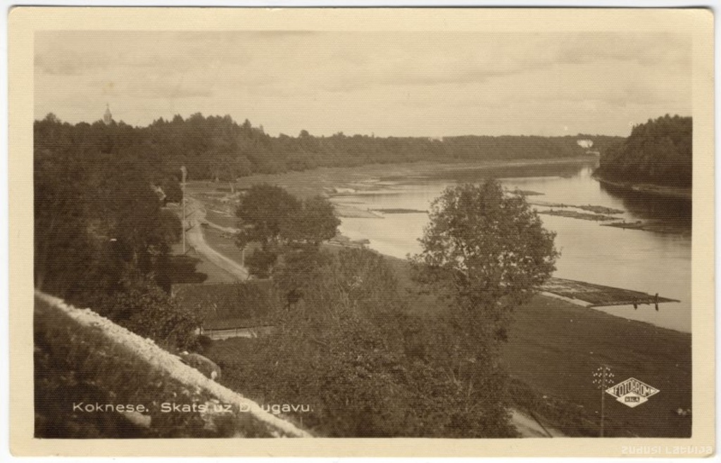 Daugava pie Kokneses, Koknese. Skats uz Daugavu