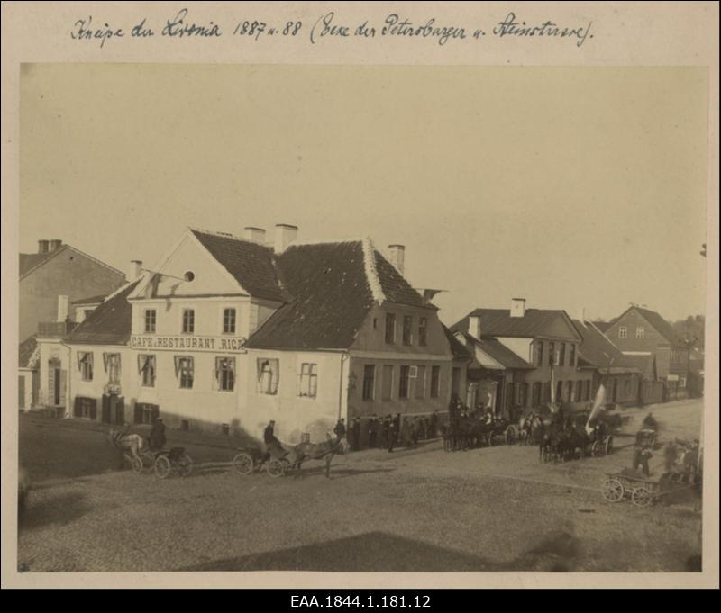 Kohvik ja restoran "Riga" Peterburi (Narva) ja Kivi tänava nurgal