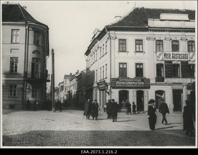 Tartu Raekoja plats (Suurturg) ja Rüütli tänav mais 1913  duplicate photo
