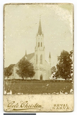 foto, pappalusel, Paistu khk, Paistu kirik, u 1915, foto Christin  duplicate photo