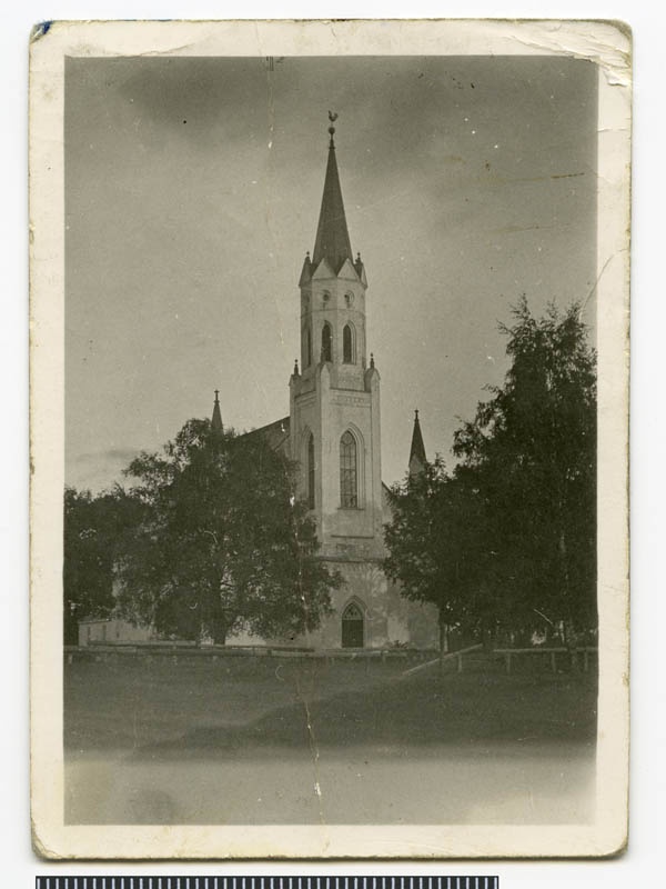 fotopostkaart, Paistu khk, Paistu kirik, u 1915