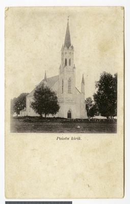 fotopostkaart, Paistu khk, Paistu kirik, u 1905  duplicate photo