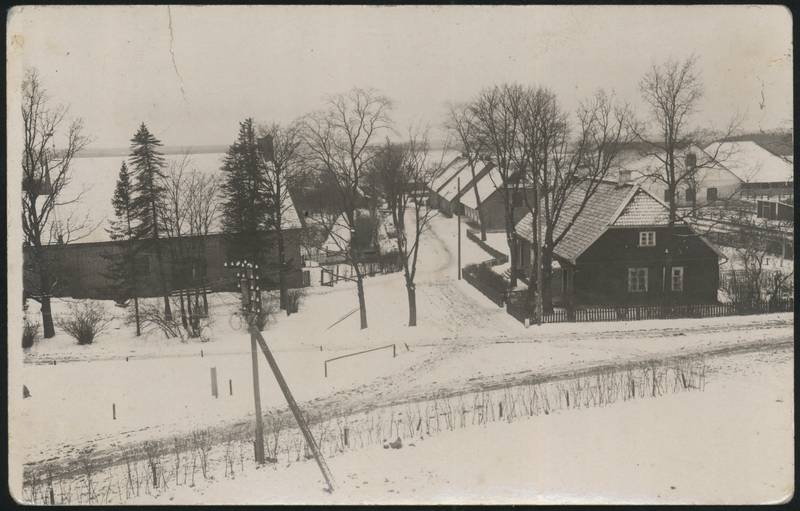 fotopostkaart, Tarvastu khk, Mustla, talv, u 1935