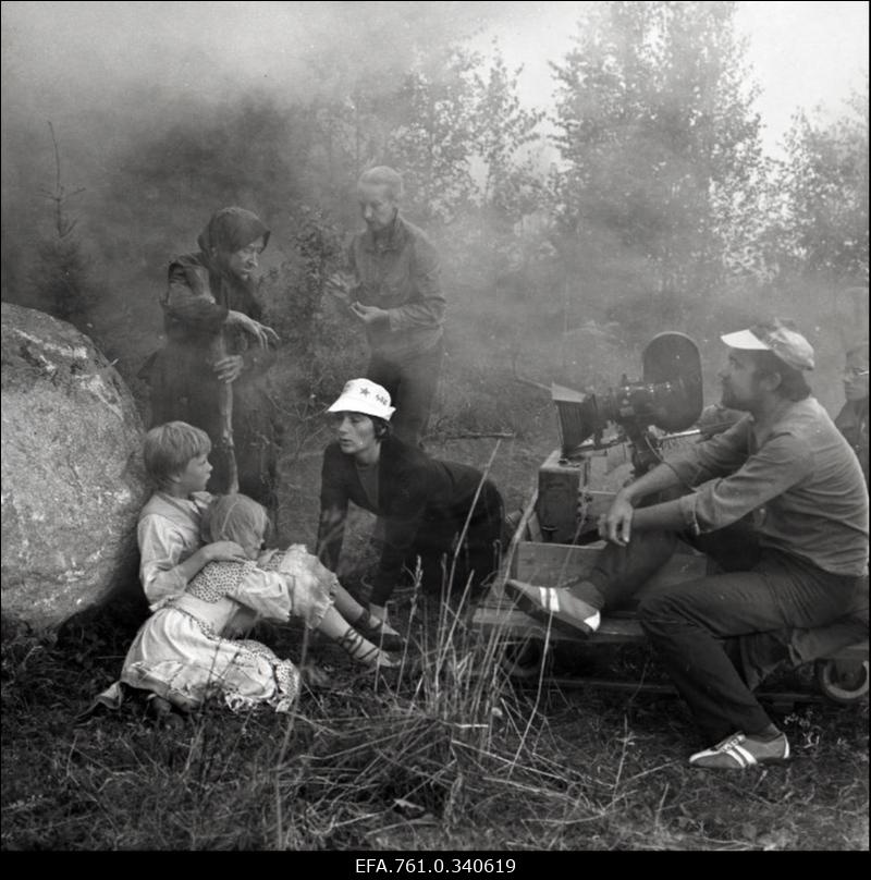 Stuudio "Tallinnfilm" muusikaline lastefilm "Nukitsamees". Filmivõttel.