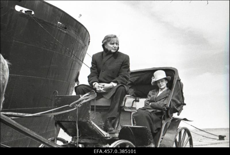 Stuudio "Tallinnfilm" mängufilmi "Punane viiul" võtetel.