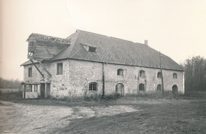 Foto. Räägu mõisa vesiveski. Mustvalge.  Asub HM 5025.