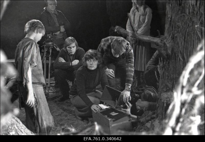 Stuudio "Tallinnfilm" muusikaline lastefilm "Nukitsamees". Filmivõttel.