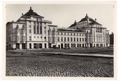 View of the back façade of the Estonian theatre from the north of the Pärnu road. Ca 1910.a.  duplicate photo