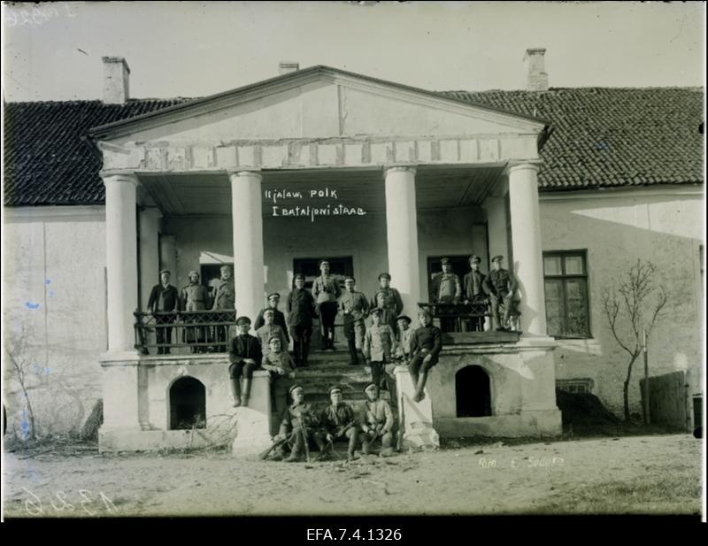 Vabadussõda. 2.Jalaväepolgu 1.pataljoni komandandikomando sõdurid.