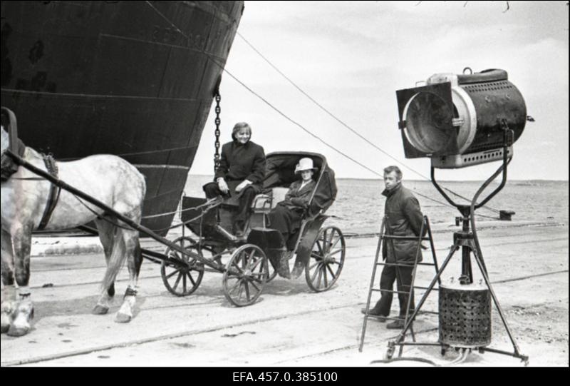 Stuudio "Tallinnfilm" mängufilmi "Punane viiul" võtetel.