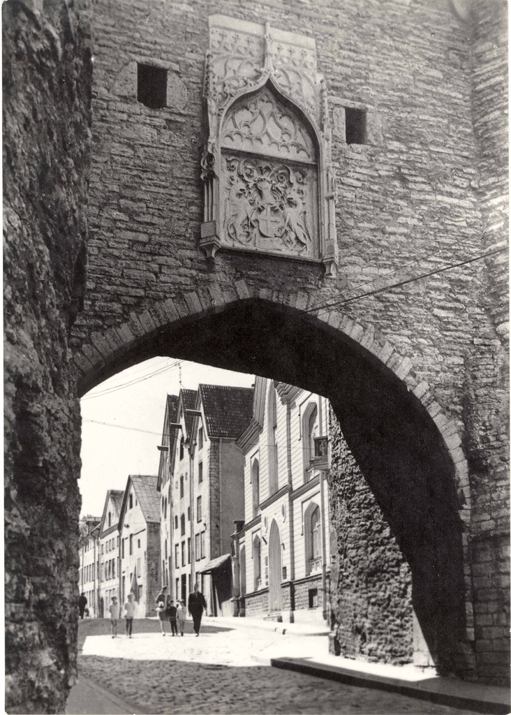 All-city. Entrance to the Old Town through the Great Beach Gate. View of the beginning of Pika Street