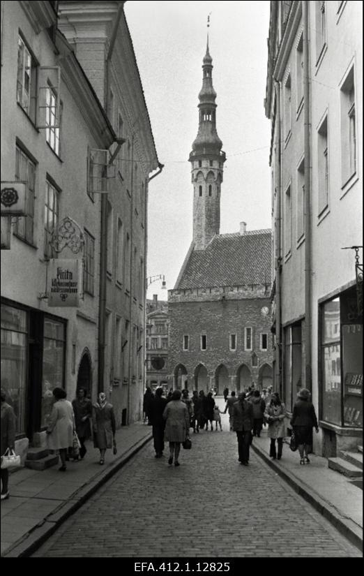 Vaade Mündi tänavalt Raekojale.