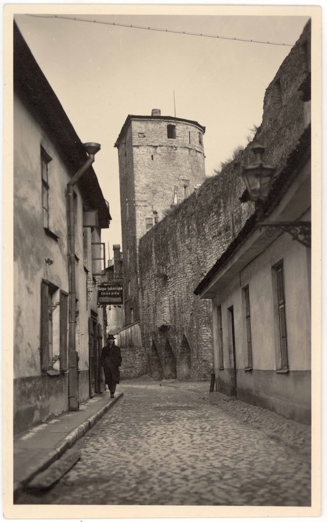 All-city. View of the Munka Rear Tower from Müürivahe Street