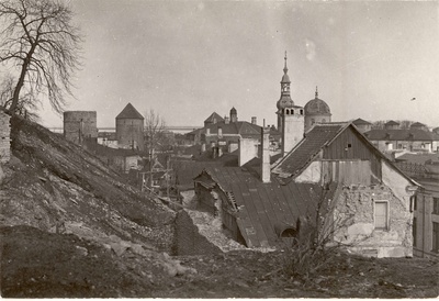 Ruins of the Toompea Castle between the Pika foot and the Nunnagate.  similar photo