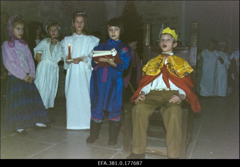 Narva 7. Kooli jõulupidu Narva kindluses.