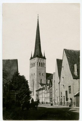 All-city. Oleviste Church. View to the tower from SW wide street  duplicate photo