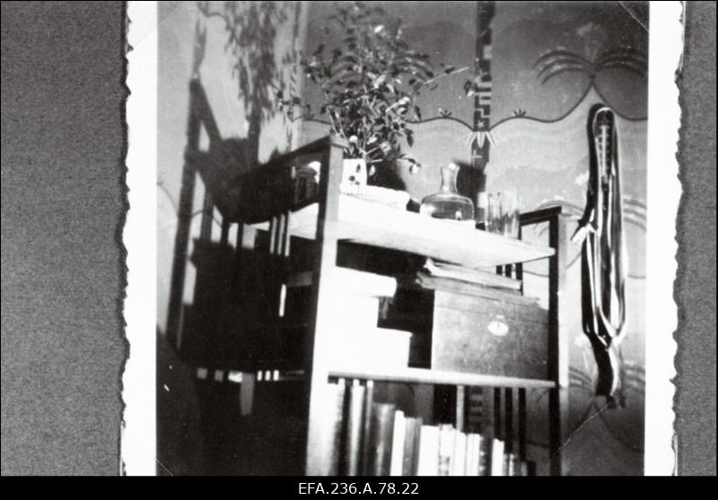 [Korporatsiooni Fraternitas Liviensis] liikme korteris Kastani tänav 19-2 asuv raamaturiiul.