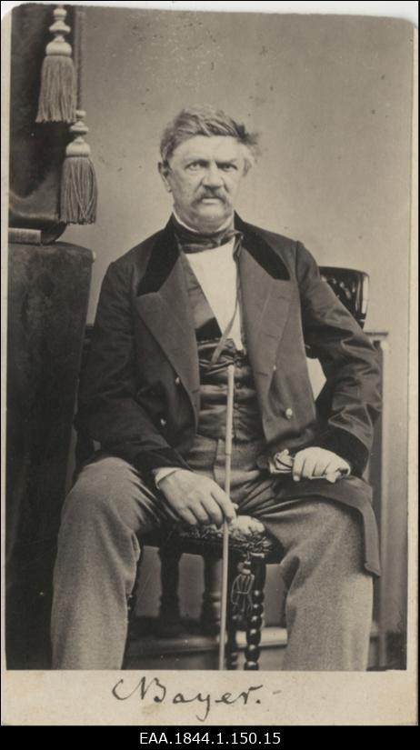 Korporatsiooni "Livonia" vilistlane Carl Bayer, portreefoto