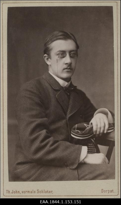 Korporatsiooni "Livonia" liige parun Johann von Wöhrmann, portreefoto