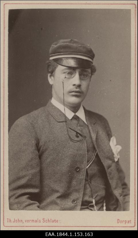 Korporatsiooni "Livonia" liige Heinrich Guleke, portreefoto