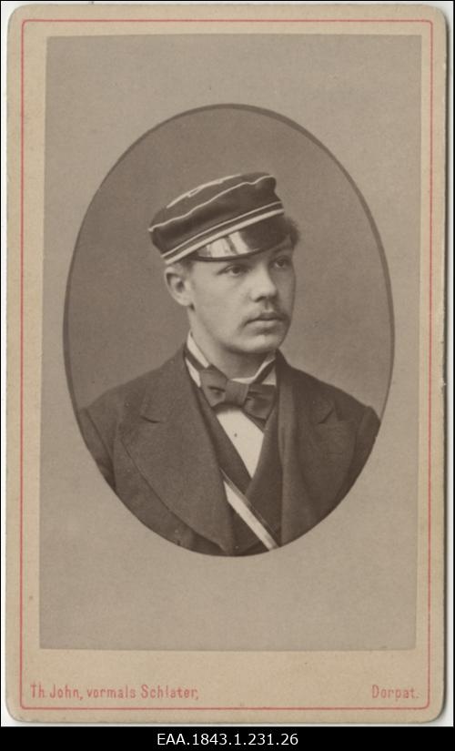 Korporatsioon "Estonia" liige Erich von Samson-Himmelstjerna, portreefoto