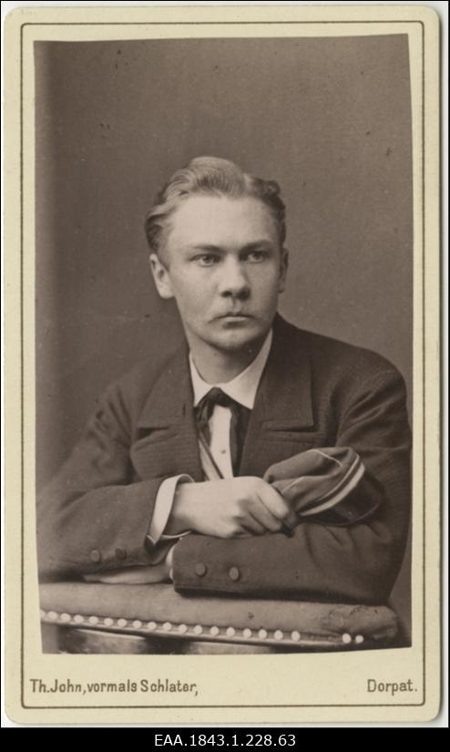 Korporatsioon "Estonia" liige parun Alexander Rosen, portreefoto