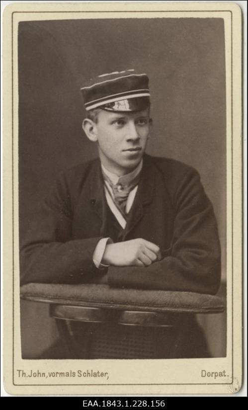 Korporatsioon "Estonia" liige parun Edmund Girard de Soucanton, portreefoto